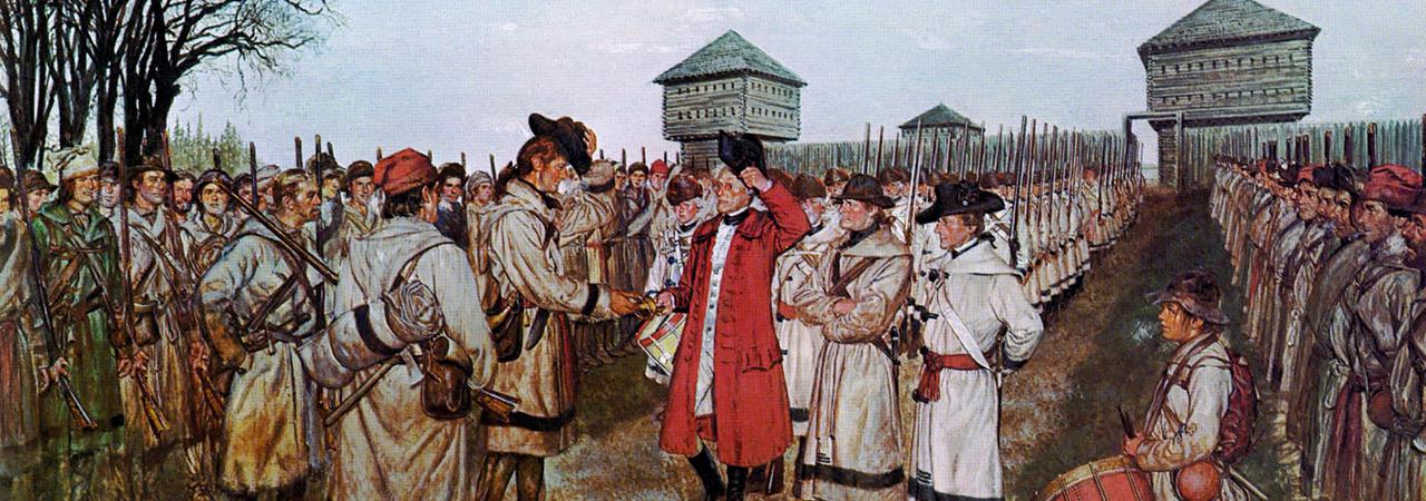 This is a painting depicting the surrender at Vincennes.